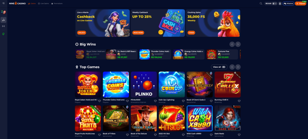 NineCasino– Best Non Gamstop Casino for UK Players